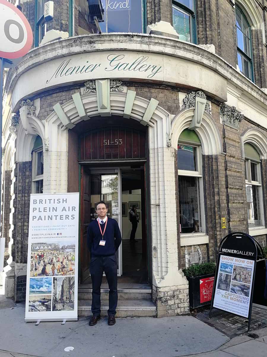 A shot of me outside the gallery